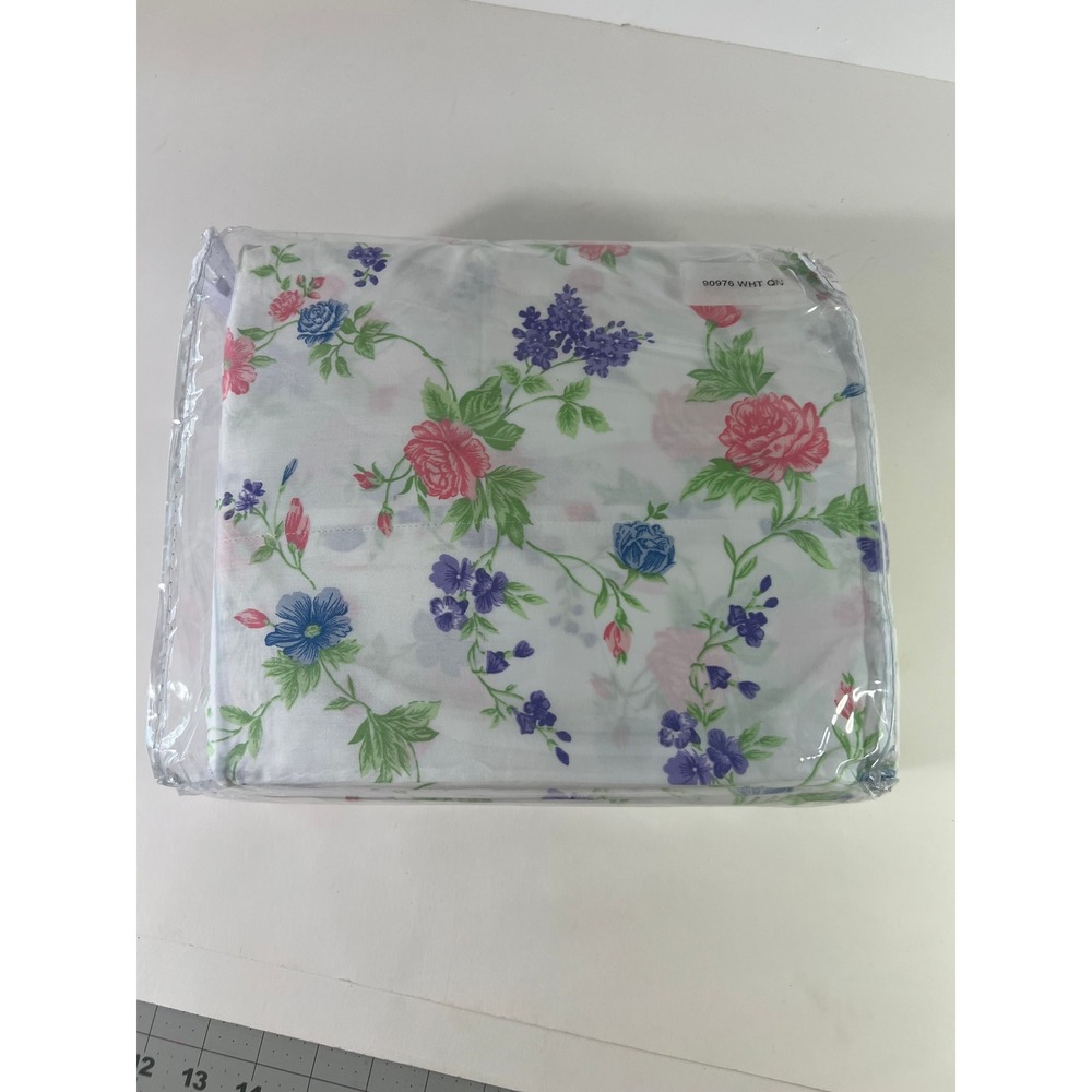 The Vermont Country Store Ella Simone Pastel Garden Sheet Set Queen Floral HTF